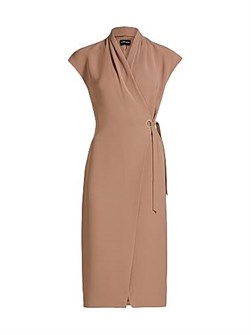 Платье кимоно из 100% шелка с высоким воротником от Giorgio Armani, Италия 11025327