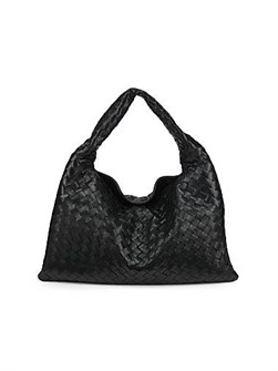 Bottega Veneta Маленькая кожаная сумка-хобо Intrecciato с металлической фурнитурой и съемной ручкой 11024497