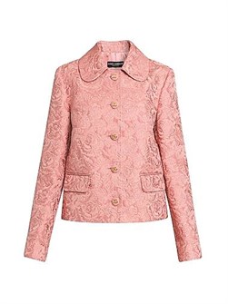 Пиджак с цветочным жаккардом Dolce &amp, Gabbana с воротником Питер Пэн и длинными рукавами, Италия 11021679