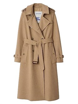 Пальто из водонепроницаемого кашемира с поясом и двубортной застежкой Burberry ',Кэнсингтон', 11012317