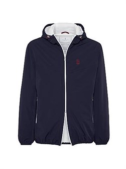 Утеплённая нейлоновая куртка с капюшоном Brunello Cucinelli, подкладкой Thermore и двусторонней молнией 11016255