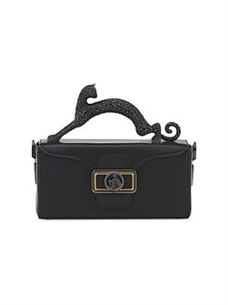 Lanvin Кожаная мини-сумка Pencil Cat с ручкой и стильным дизайном, размеры: 19 x 9 x 6 см 11012727