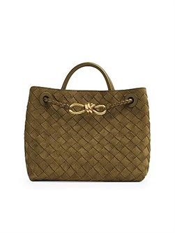 Bottega Veneta Сумка из замши Small Andiamo с верхней ручкой, 25 см x 20 см x 10 см, с регулируемым плечевым ремнем 11020028