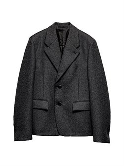 Прямой пиджак Prada из 100% шерсти с одинарной застежкой 11017505