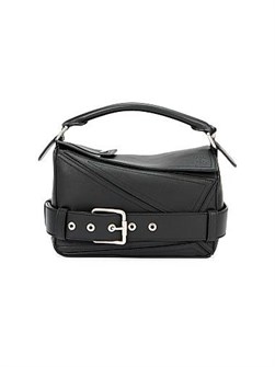 Loewe Кожаная сумка Puzzle Biker с верхней ручкой и съемным ремнем, 24x16.3x10.4 см 11013614
