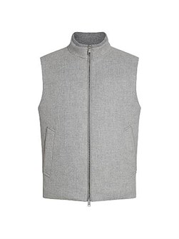 Жилет Zegna Oasi Cashmere Elements с утиными и перьевыми вставками, водоотталкивающий, 100% кашемир, произведено в Италии 11021426