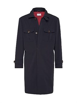 Редингот из стретч-нейлона с четырьмя карманами и кнопками от Brunello Cucinelli, Италия 11015658