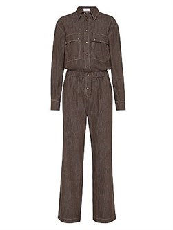 Джинсовый комбинезон Brunello Cucinelli из 100% хлопка, Италия, не выцветает, лёгкий 11014523