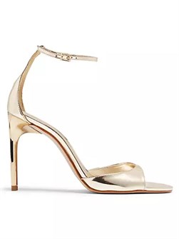 Металлические кожаные сандалии с открытым носом и пряжкой Scarlett 100MM от Schutz 10042773