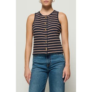 Модный жилет Nation LTD Abbie на пуговицах из 100% пима-хлопка, Перу 10042784