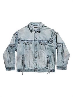 Оверсайз куртка Cagole от Balenciaga из японского твила с шестью пуговицами и карманами 11008766