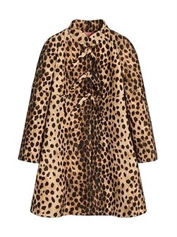 Valentino Garavani Пальто из тонкой шерсти с леопардовым принтом и бантом, Италия 11027917