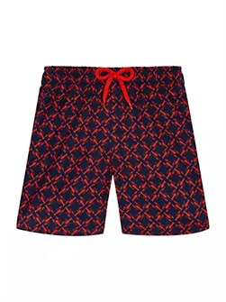 Лёгкие купальные шорты для мальчиков Vilebrequin Homard Pixel из переработанного полиэстера с карманами 10041799