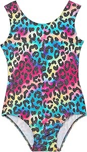 Domusgo Детские гимнастические лосины для девочек, с блестками, 82% полиэстер, 18% спандекс, 3D-принт 11041528