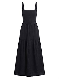 Хлопковое миди-платье The Go To от Favorite Daughter с квадратным вырезом, эластичным поясом и завязкой на спине 11030947