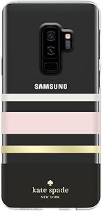 Kate Spade New York Многоцветный защитный жесткий чехол для Samsung Galaxy S9+ - Черные/кремовые/розовые/золотые полоски 11047155