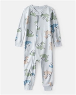 Пижама на молнии с длинным рукавом и принтом дракона из 100% хлопка для мальчика от Carter',s 11038547