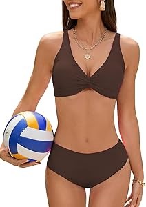 Женский бикини-купальник от American Trends с поддержкой и V-образным вырезом, 82% полиамид, 18% эластан 11049785