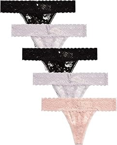Женские трусики-танга Jessica Simpson - 5 штук, микрофибра и кружево, мягкое и сексуальное белье 10022462
