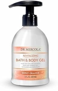 Dr. Mercola Гель для ванны и тела c увлажняющим эффектом и ароматом сладкого апельсина, 236 мл, с кокосовым маслом и органическими экстрактами 11060545