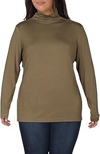 Уютный лонгслив Anne Klein из вискозы с кнопочным закрытием, 95% вискоза и 5% эластан 11041542