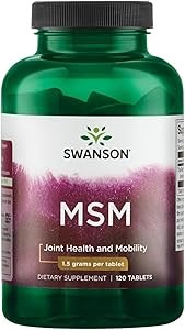 Swanson MSM 1500 мг для поддержания здоровья суставов, укрепления хрящей и коллагена, 120 таблеток 11084875