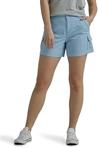 женские шорты карго Lee с регулируемым шнурком и функциональными карманами, цвет шаста блю 10022573