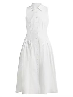 Cinq a Sept Миди-рубашечное платье Losey из стретч-хлопкового твила с воротником и пуговичной застежкой 10042739