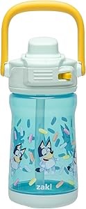 ZAK Designs Прочная и герметичная детская бутылочка для воды на 12 унций с силиконовым носиком и защитной основой, идеальная для путешествий и дома 11051634