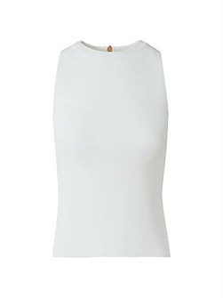 Безрукавка из ребристой вязки Akris Punto с круглым вырезом и задней молнией, 75% вискоза, 25% полиэстер 11018656