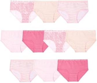 Детские модные хлопковые трусики Nine West, комплект из 10 штук, супер мягкие, размеры 4, 6, 8, 10, 12 и 14 11102641