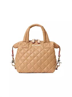 MZ Wallace Сумка Micro Sutton квадратной формы из нейлона и кожи, с регулируемым ремнём и четырьмя карманами 10043406