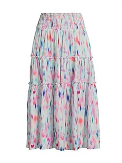 Change of Scenery Многослойная юбка Charlie Hazy Ikat с эластичным поясом из 100% хлопка 11012443