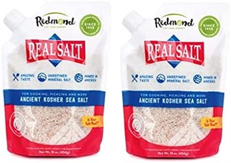 Redmond Натуральная морская соль, необработанная, без глютена, кошерная, 453 г, 2 упаковки 11073304