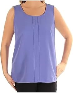 Бордовый топ без рукавов Anne Klein с отделкой в виде драгоценного выреза, размер 0 11048781