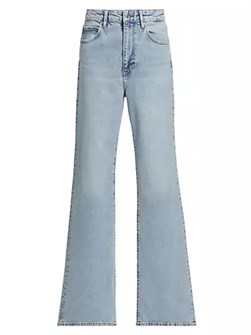 Джинсы Arrow от Frame из стрейч-котона с расклешенным низом, высокой посадкой и 5 карманами 10042193