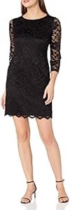 Кружевное платье Nine West с волнистым подолом, 72% нейлон, 22% вискоза, 6% эластан 11106596