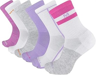 Универсальные экологичные носки Merrell для мужчин и женщин с поддержкой арки стопы, 6 пар, размер S-M, в ассортименте 11083296