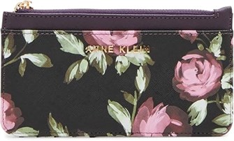 Anne Klein Компактная сумка с цветочным принтом и множеством карманов для карт на молнии 11077783