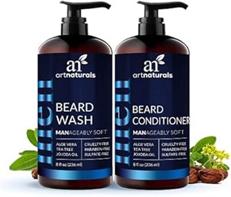 Artnaturals Набор шампуня и кондиционера для бороды – смягчает, укрепляет и разглаживает волосы усов и бороды, подходит для всех типов кожи и волос 11094532