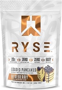 RYSE Up Supplements Протеиновые панкейки и вафли с бананом RYSE, 21 г протеина, 3 г МСТ, 2 г клетчатки, без добавленного сахара 11053523