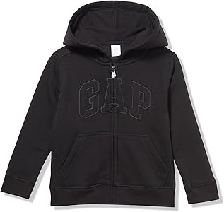 Толстовка на молнии с классическим логотипом GAP, 77% хлопок, 23% полиэстер 10022755