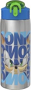ZAK Designs Детская 19-унциевая бутылка для воды из нержавеющей стали с соломинкой и крышкой от протекания 11049091