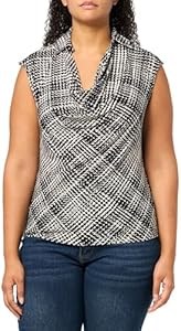 Модный молодёжный лонгслив с принтом Anne Klein, 95% полиэстер и 5% эластан, стильный капюшон-воротник 11088938