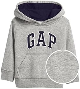 Худи для мальчиков GAP с логотипом, светло-серого цвета, из 100% хлопка, размер 5T 10022758