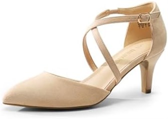 Женские туфли Dream Pairs с закрытым носком на 5 см каблуке для свадьбы и вечеринки 11084188