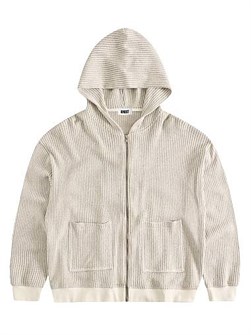 Худи с полосками и молнией Krost из ребристого трикотажа, 42% лиоцелла, 40% хлопка, 18% конопли 11015948