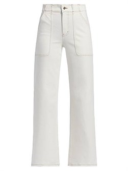 Джинсы Frame из мягкой хлопковой смеси с накладными карманами, 57% хлопка, стиль с четырьмя карманами 11009720