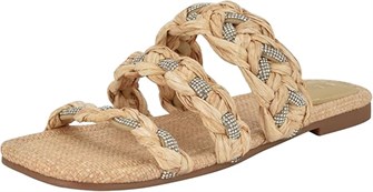 Стильные женские кожаные сандалии Nine West Qazz с квадратным носком и тремя ремешками 11042656