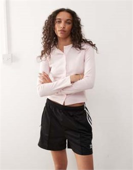 Кардиган COLLUSION с длинными рукавами из деликатной пряжи Пойнтель розового цвета 11037500